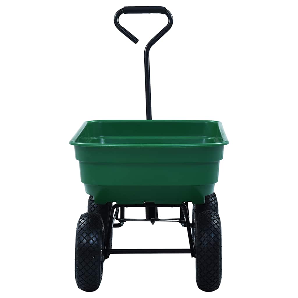 145507 vidaXL Garden Tipping Hand Cart 300 kg 75L Green