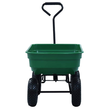 145507 vidaXL Garden Tipping Hand Cart 300 kg 75L Green