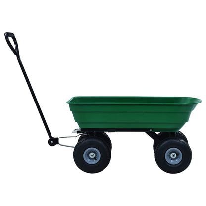 145507 vidaXL Garden Tipping Hand Cart 300 kg 75L Green