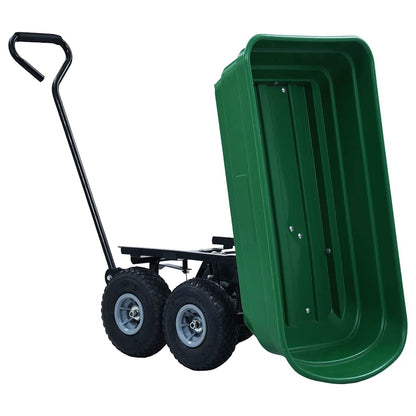 145507 vidaXL Garden Tipping Hand Cart 300 kg 75L Green