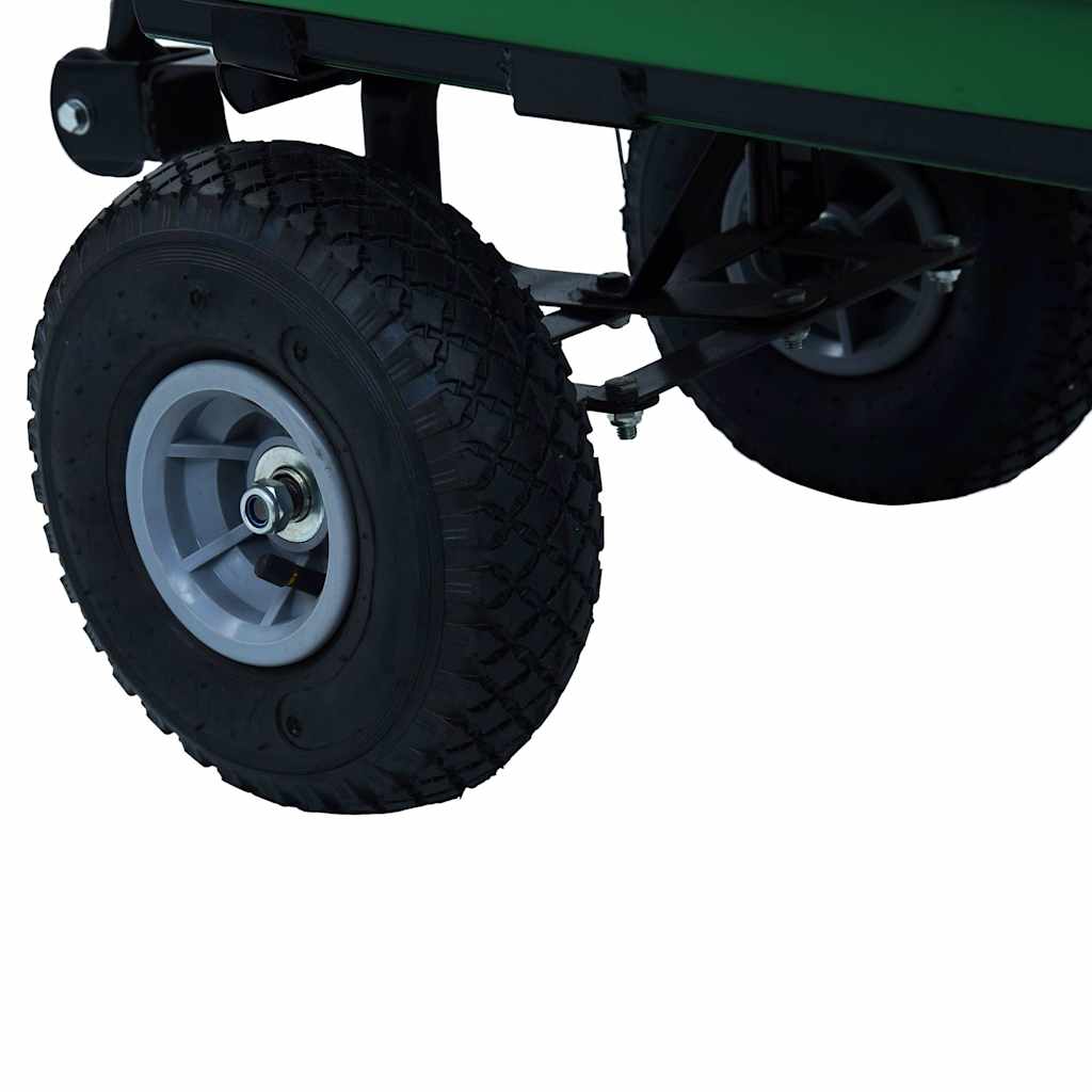 145507 vidaXL Garden Tipping Hand Cart 300 kg 75L Green