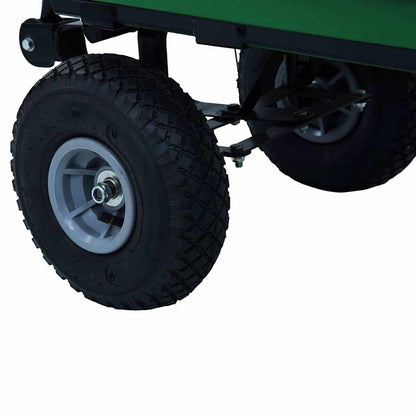 145507 vidaXL Garden Tipping Hand Cart 300 kg 75L Green