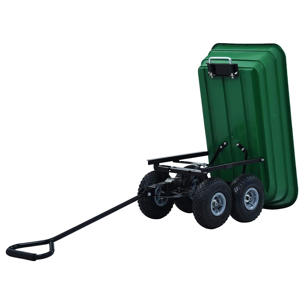 145507 vidaXL Garden Tipping Hand Cart 300 kg 75L Green