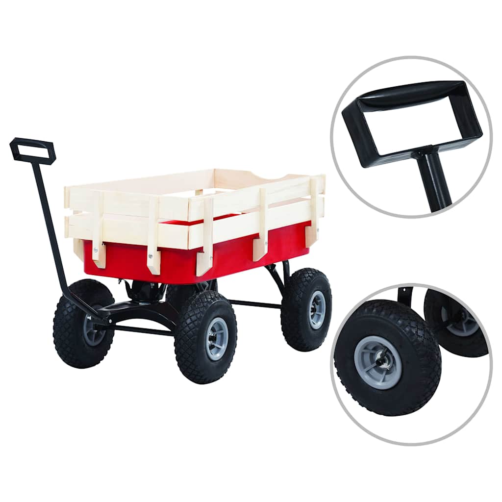 145508 vidaXL Hand Trolley 150 kg Red