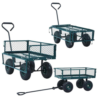 145509 vidaXL Garden Hand Trolley Green 250 kg