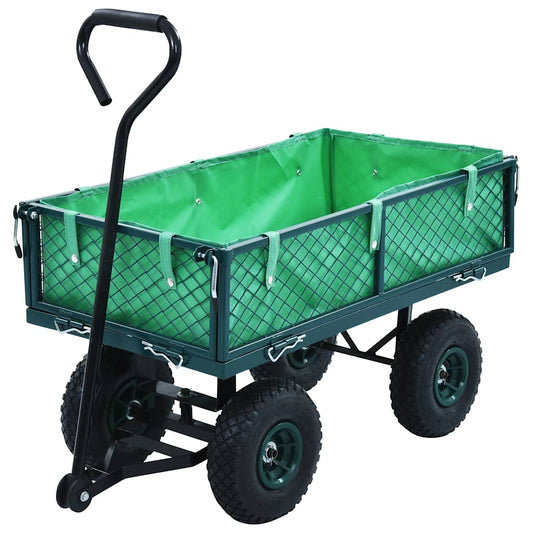 145509 vidaXL Garden Hand Trolley Green 250 kg