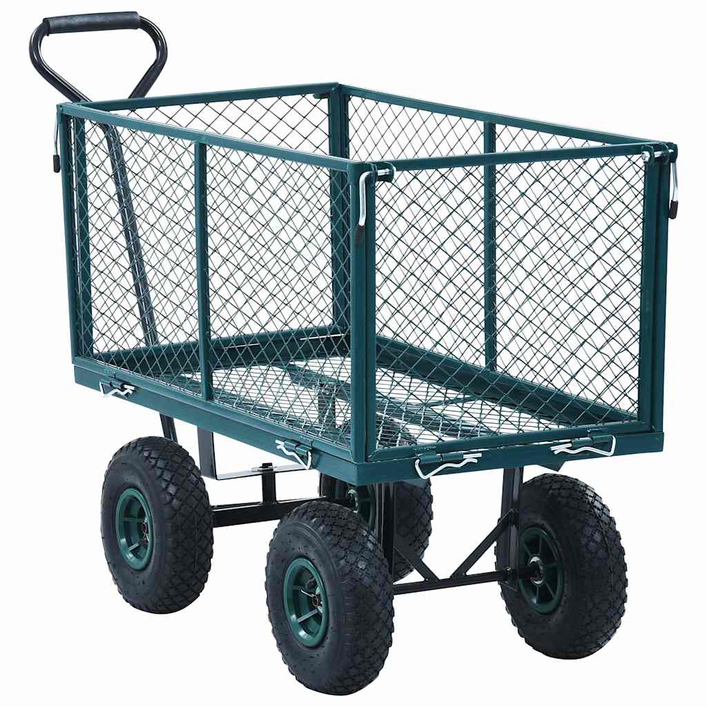 145510 vidaXL Garden Hand Trolley Green 350 kg