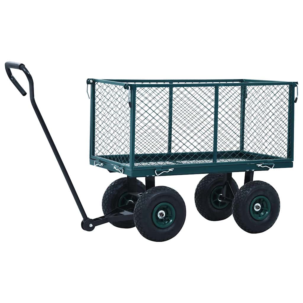 145510 vidaXL Garden Hand Trolley Green 350 kg