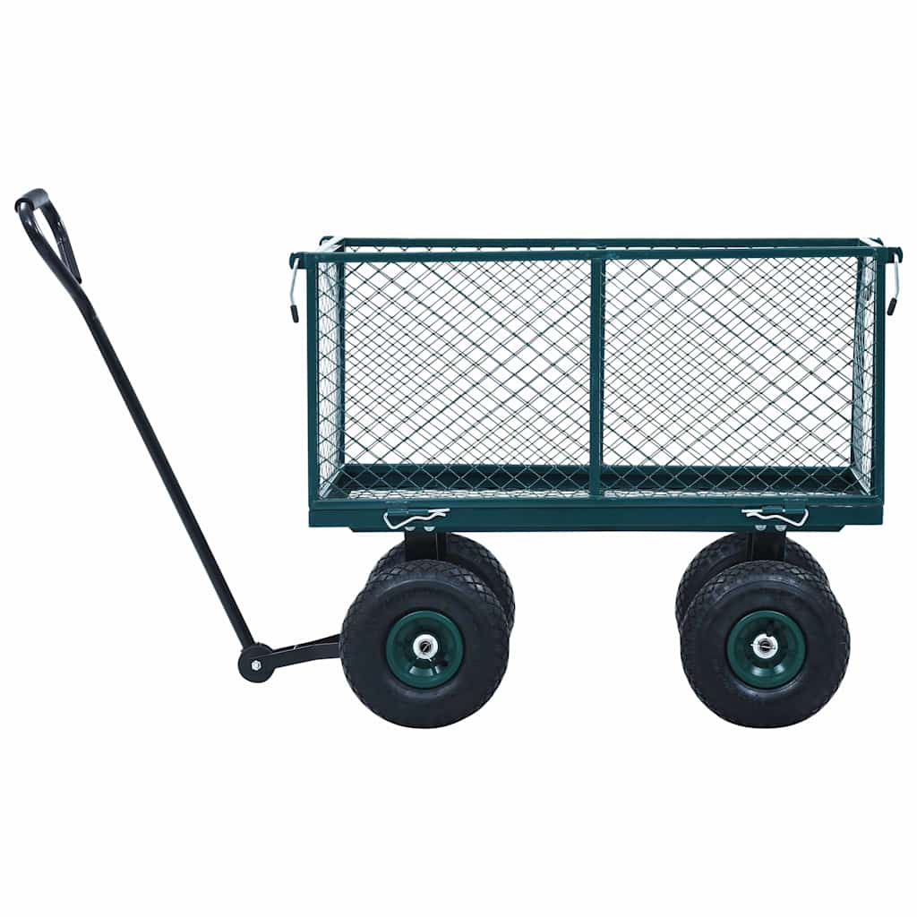 145510 vidaXL Garden Hand Trolley Green 350 kg