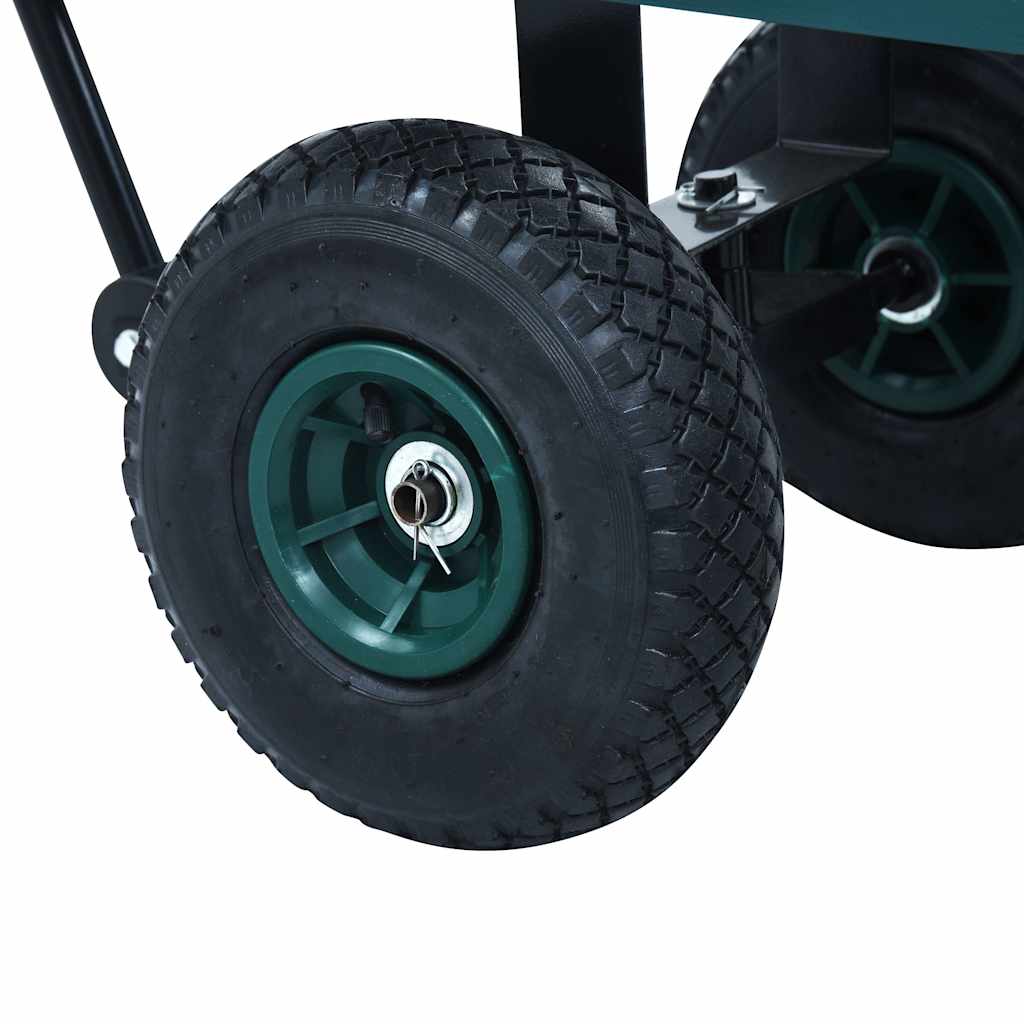 145510 vidaXL Garden Hand Trolley Green 350 kg