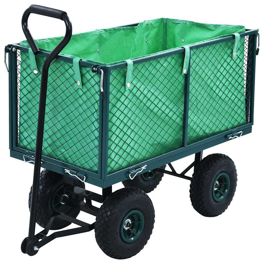 145510 vidaXL Garden Hand Trolley Green 350 kg