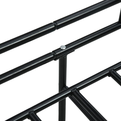 Daybed Frame without Mattress Black Metal 90x200cm
