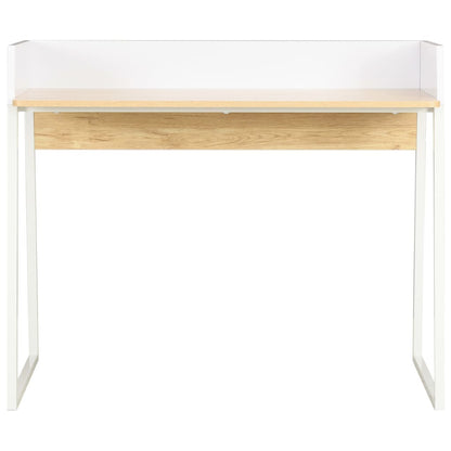 Desk White and Oak 90x60x88 cm