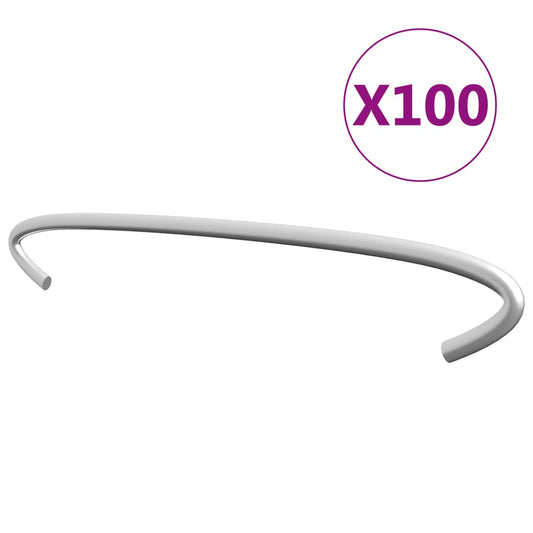 145620 vidaXL Gabion Hooks 100 pcs Galvanised Steel 20 cm