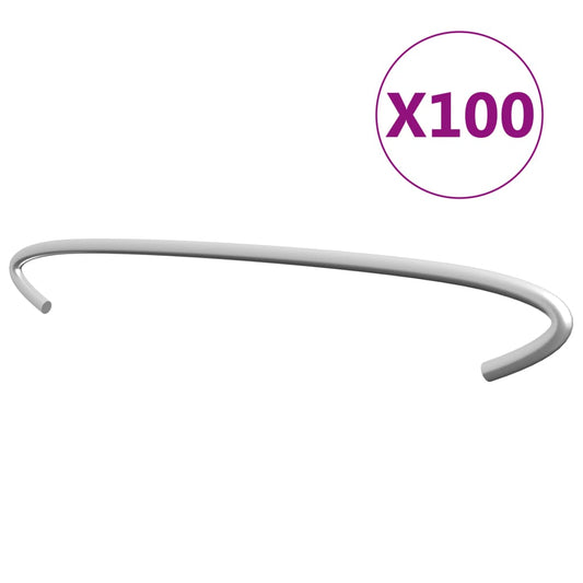 145624 vidaXL Gabion Hooks 100 pcs Galvanised Steel 40 cm