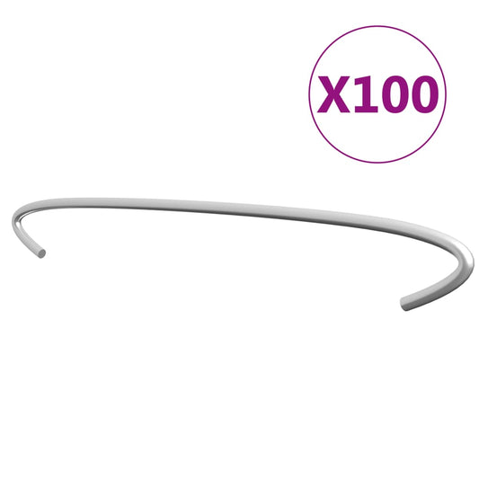 145626 vidaXL Gabion Hooks 100 pcs Galvanised Steel 50 cm