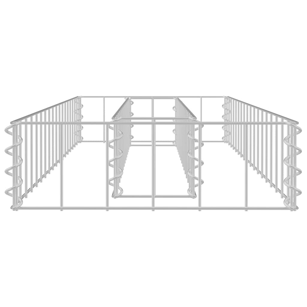 Gabion Raised Bed Galvanised Steel 90x30x10 cm