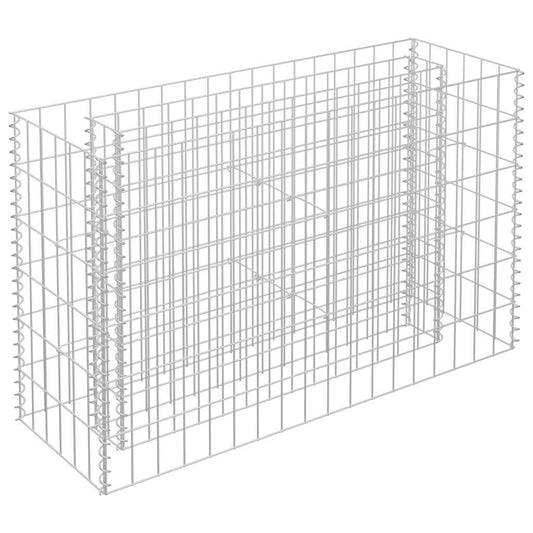 Gabion Raised Bed | Silver | Galvanised Steel | 90x30x60 cm