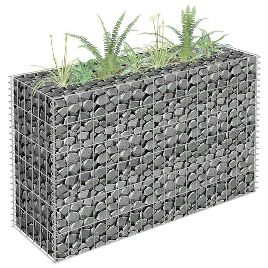 Gabion Raised Bed | Silver | Galvanised Steel | 90x30x60 cm