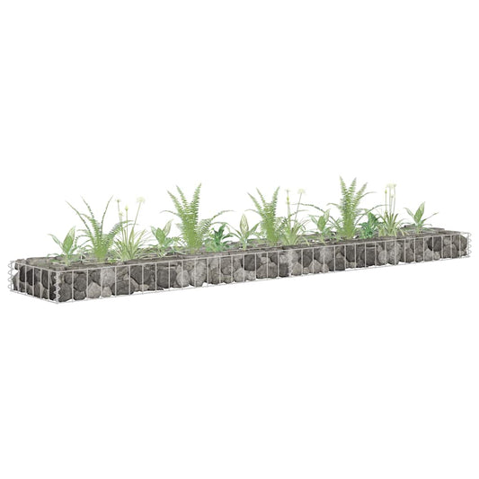 Gabion Raised Bed Galvanised Steel 180x30x10 cm