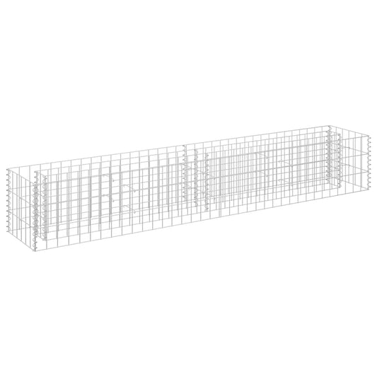 Gabion Raised Bed | Silver | Galvanised Steel | Large | Heavy Duty