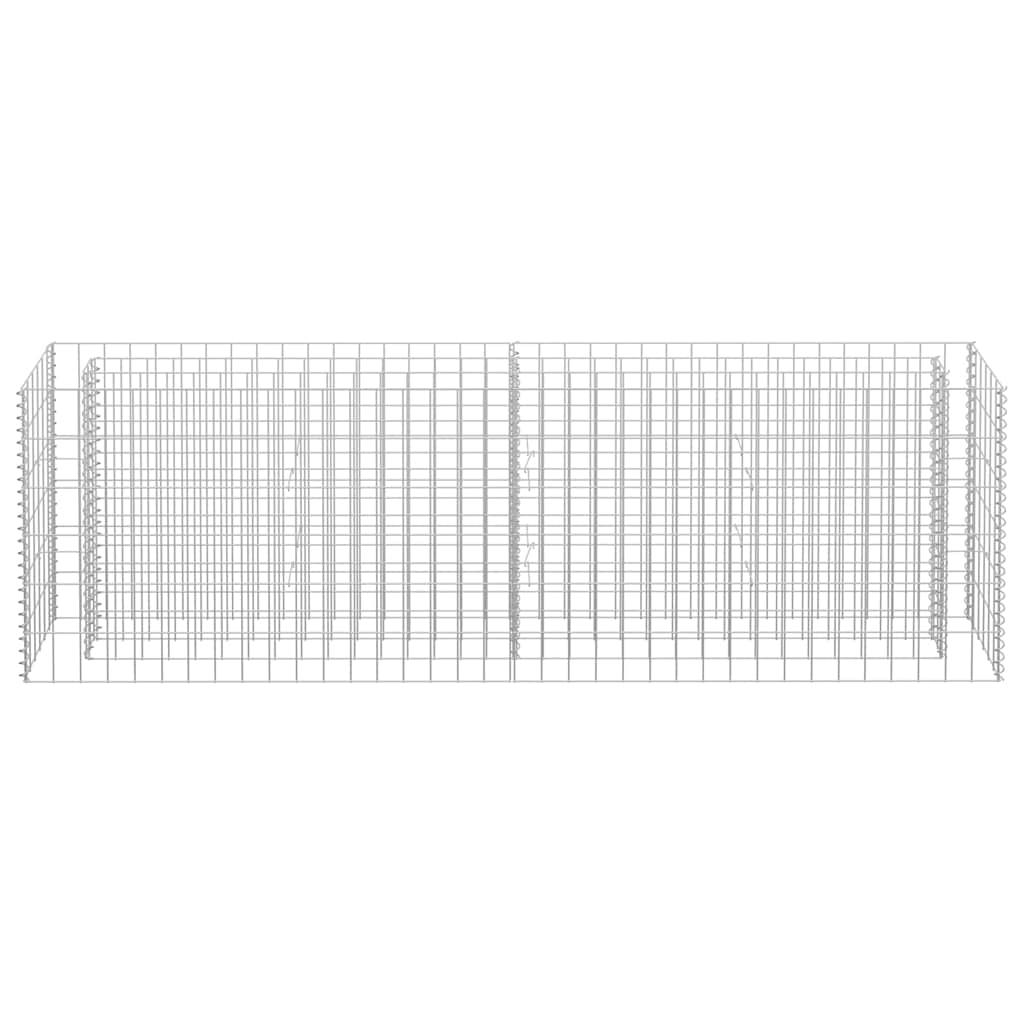 Gabion Raised Bed Galvanised Steel 180x30x60 cm