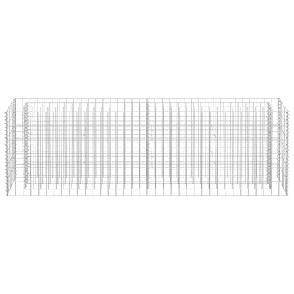 Gabion Raised Bed Galvanised Steel 180x30x60 cm