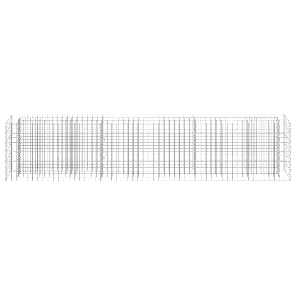 Gabion Raised Bed Galvanised Steel 270x30x60 cm