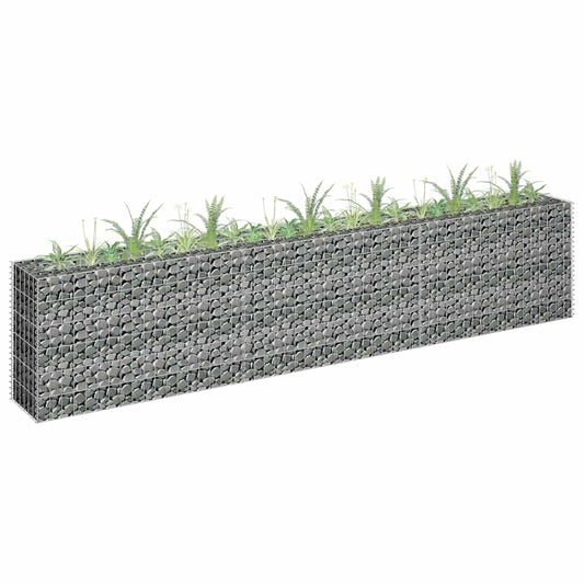 Gabion Raised Bed | Silver | Galvanized Steel | 270 x 30 x 60 cm