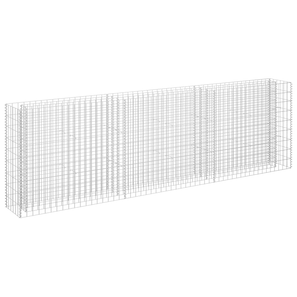 Gabion Raised Bed Galvanised Steel 270x30x90 cm