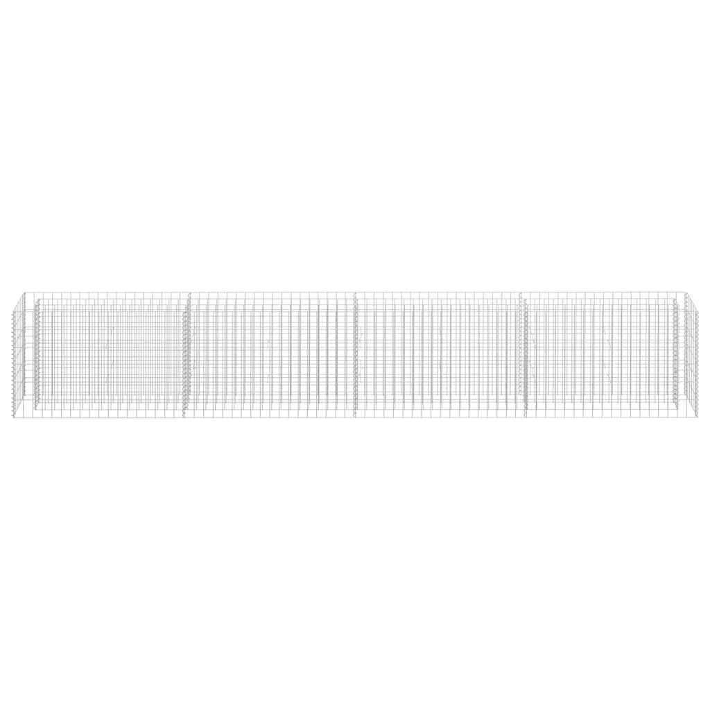 Gabion Raised Bed Galvanised Steel 360x30x60 cm