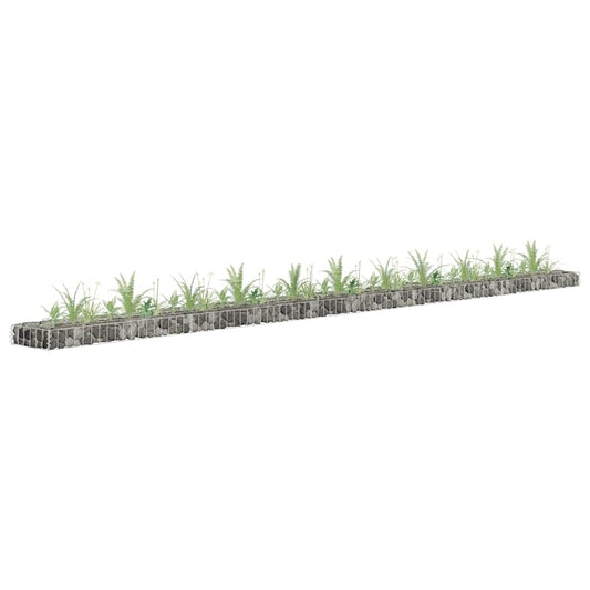 Gabion Raised Bed | Silver | Galvanised steel | Large |  Sturdy