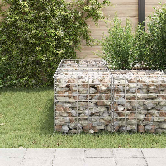 145650 vidaXL Cube Gabion Raised Bed Steel Wire 50x50x50 cm