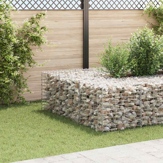 Gabion Raised Bed | Silver | Steel wire | 60 cm | Heavy Weight Endurance