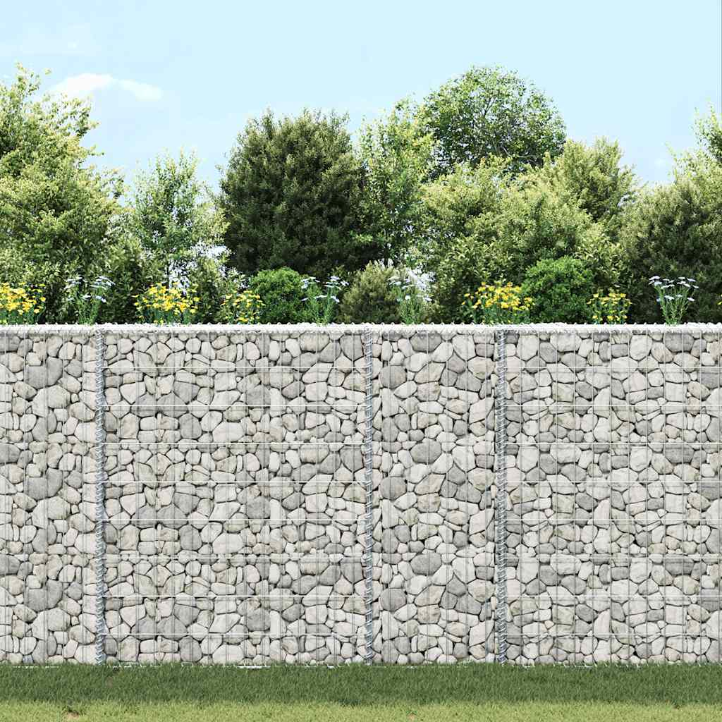 Trapezium Gabion Raised Bed Galvanised Steel 80x20x100 cm