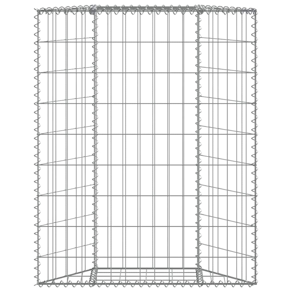 Trapezium Gabion Raised Bed Galvanised Steel 80x20x100 cm