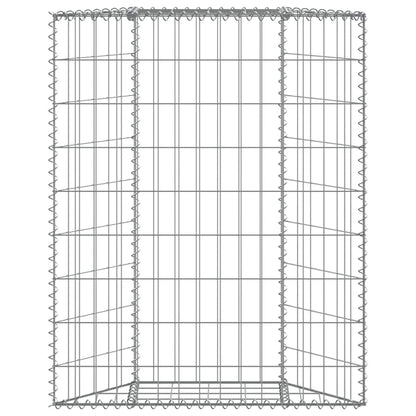 Trapezium Gabion Raised Bed Galvanised Steel 80x20x100 cm