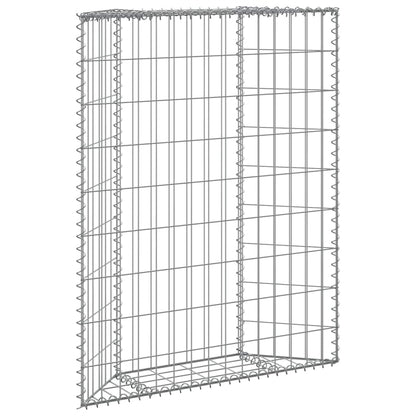 Trapezium Gabion Raised Bed Galvanised Steel 80x20x100 cm