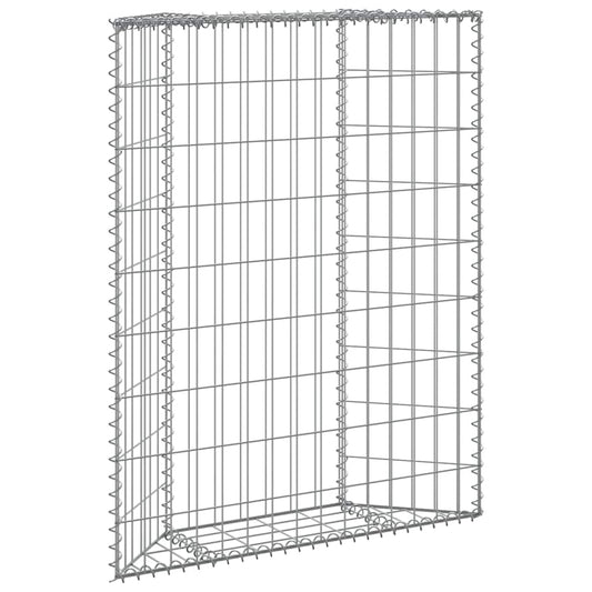 Gabion Raised Bed | Silver | Galvanised steel | 80x20x100 cm