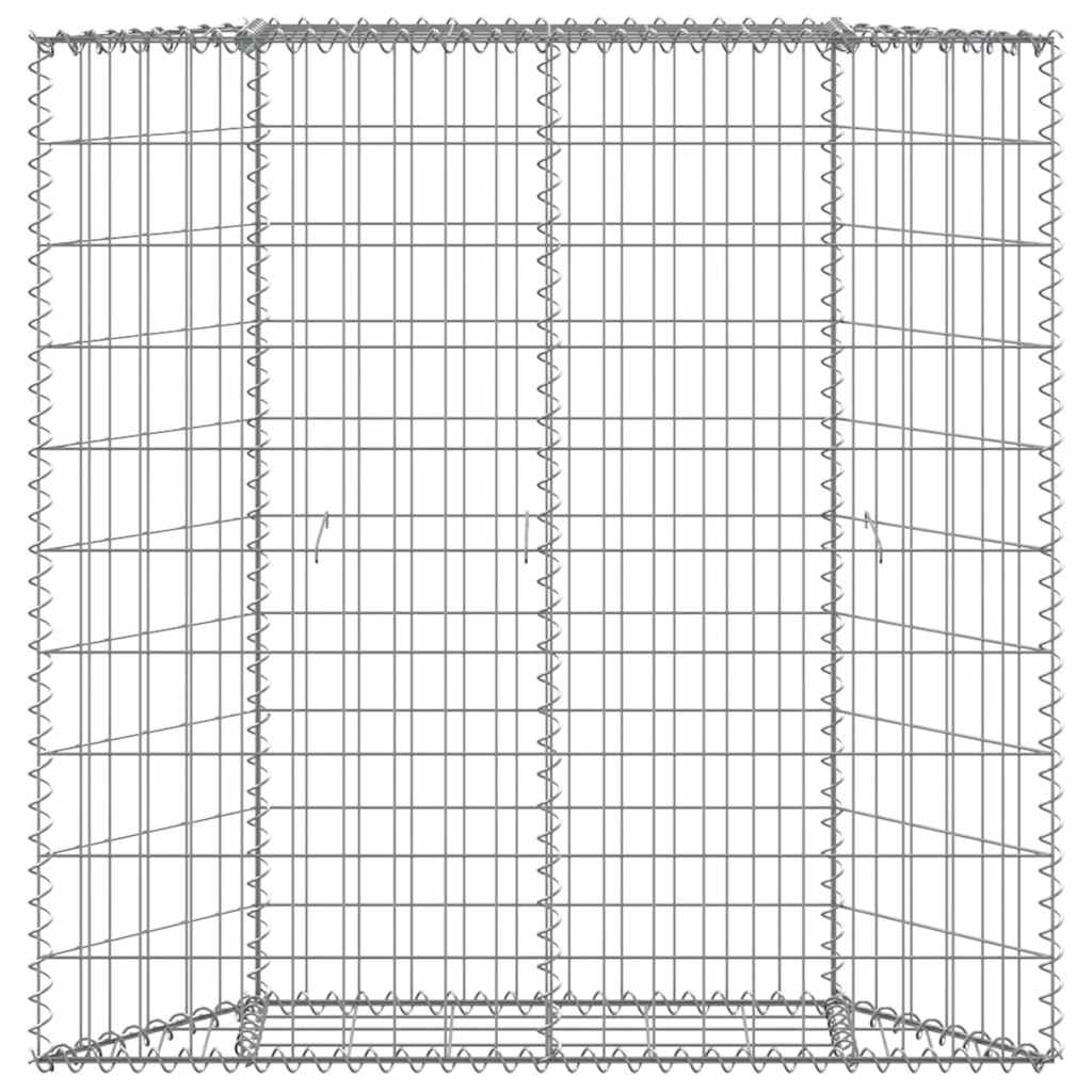Trapezium Gabion Raised Bed Galvanised Steel 100x20x100 cm
