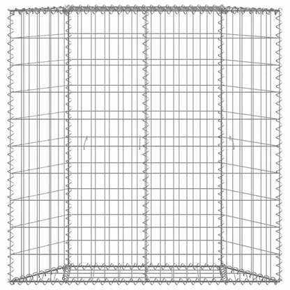 Trapezium Gabion Raised Bed Galvanised Steel 100x20x100 cm