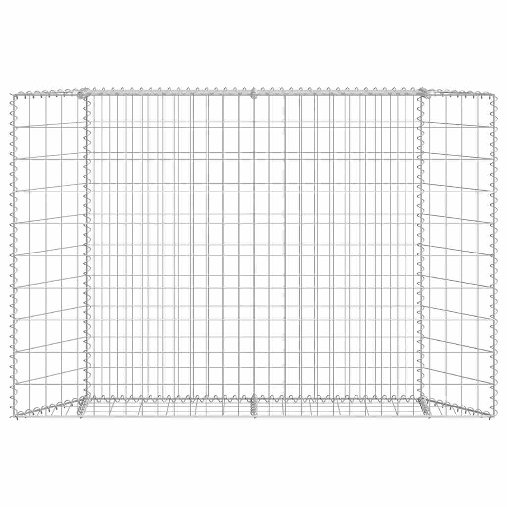 Trapezium Gabion Raised Bed Galvanised Steel 150x20x100 cm