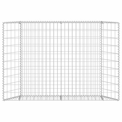 Trapezium Gabion Raised Bed Galvanised Steel 150x20x100 cm