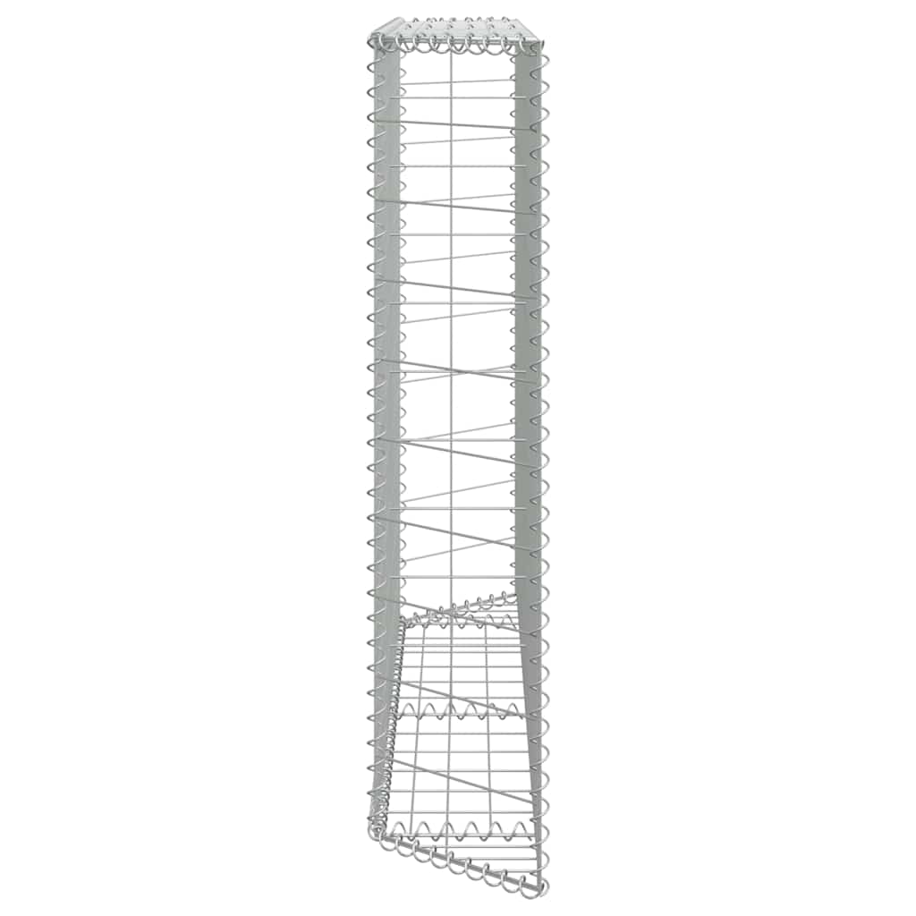 Trapezium Gabion Raised Bed Galvanised Steel 150x20x100 cm