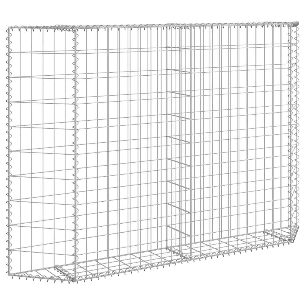 Trapezium Gabion Raised Bed Galvanised Steel 150x20x100 cm
