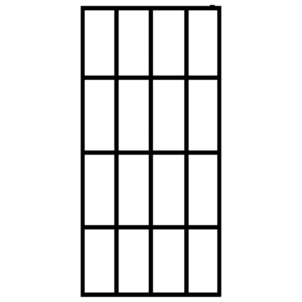 Walk-in Shower Screen Frosted Tempered Glass 118x190 cm