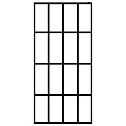 Walk-in Shower Screen Frosted Tempered Glass 118x190 cm