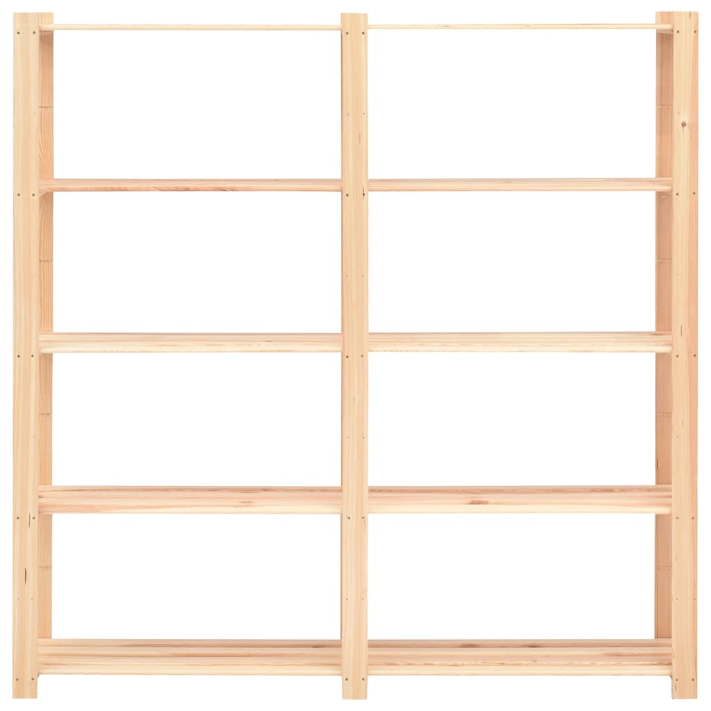 5-Tier Storage Rack 170x38x170 cm Solid Pinewood 500 kg