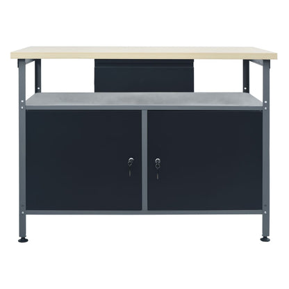 Workbench Black 120x60x85 cm Steel