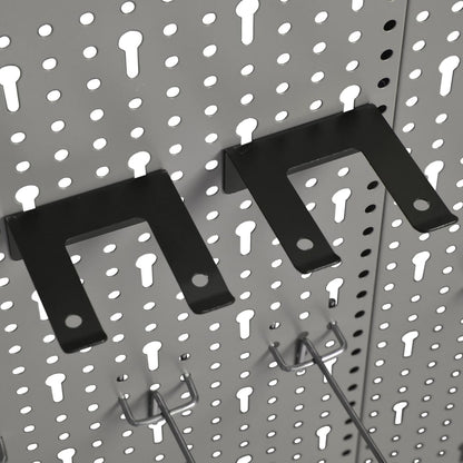 Wall-mounted Peg Boards 4 pcs 40x58 cm Steel